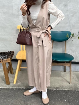「H&M（エイチ・アンド・エム）のアイテム（ニット/セーター）」を使った、𝘺𝘶𝘳𝘢さん（レディース・153cm）の夏コーディネート