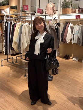 「大人女子カジュアル_LOWRYS FARM」｜𝘺𝘶𝘳𝘢さん（レディース・153cm）の冬コーディネート