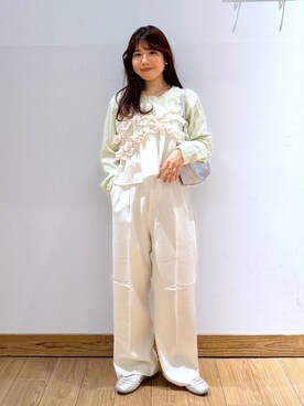 ホップサックワイドパンツ 242754を使った人気ファッション