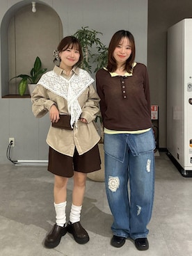 ãLOWRYS FARMïŒããŒãªãŒãºãã¡ãŒã ïŒã®CONE/ã©ããããã¹ã«ãŒãã1047090ïŒDenim pantsããã«ãŒç³»ïŒãã䜿ã£ããðºð¶ð³ð¢ããïŒã¬ãã£ãŒã¹ã»153cmïŒã®ç§ã³ãŒãã£ããŒã