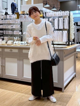 「アイテム（バレエシューズ）」を使った、𝘺𝘶𝘳𝘢さん（レディース・153cm）の秋コーディネート