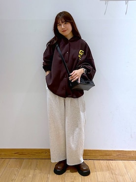 「アイテム（パーカー）」を使った、𝘺𝘶𝘳𝘢さん（レディース・153cm）の夏コーディネート