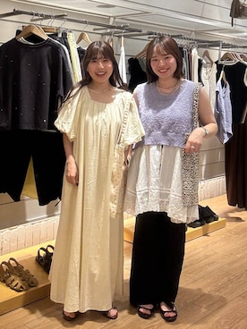 「LOWRYS FARM（ローリーズファーム）のアイテム（ワンピース）」を使った、𝘺𝘶𝘳𝘢さん（レディース・153cm）の夏コーディネート