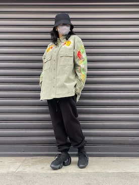 「READYMADE（レディメイド）のアイテム（パンツ）」を使った、カナさん（レディース・161cm）の冬コーディネート