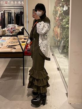 「ROYAL FLASH（ロイヤルフラッシュ）のアイテム（ブルゾン）」を使った、カナさん（レディース・161cm）の冬コーディネート