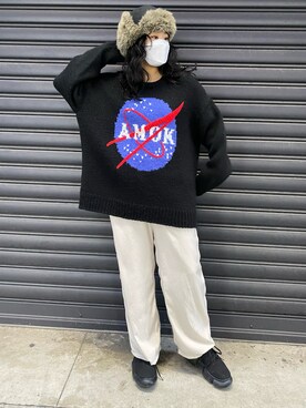 「RehersalL（リハーズオール）のアイテム」を使った、カナさん（レディース・161cm）の冬コーディネート