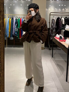 「RehersalL（リハーズオール）のアイテム（その他アウター）」を使った、カナさん（レディース・161cm）の秋コーディネート