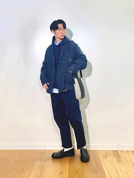 「THE SHOP TK （ザ ショップ ティーケー ）のアイテム（テーラードジャケット）」を使った、gattaさん（メンズ・174cm）の冬コーディネート