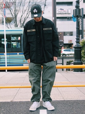 「スタッフセンバツ」｜「アイテム（ミリタリージャケット）」を使った、わたるさん（メンズ・173cm）の冬コーディネート