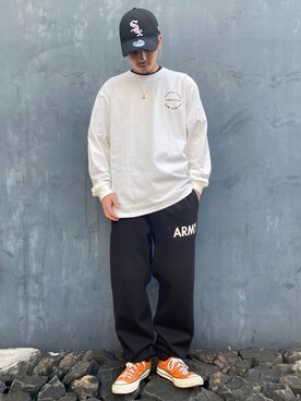 「AVIREX（アヴィレックス）のアイテム（アクセサリー）」を使った、わたるさん（メンズ・173cm）の秋コーディネート