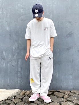 「AVIREX（アヴィレックス）のアイテム（スウェットパンツ）」を使った、わたるさん（メンズ・173cm）の夏コーディネート