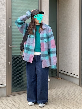 「アイテム（ボディバッグ/ウエストポーチ）」を使った、かえ。さん（レディース・158cm）の冬コーディネート