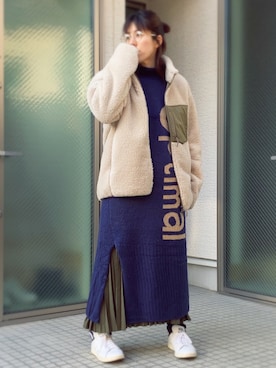 かえ。さん（レディース・158cm）の冬コーディネート