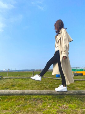 「RETRO GIRL（レトロガール）のアイテム（トレンチコート）」を使った、mitanさん（レディース・156cm）の春コーディネート