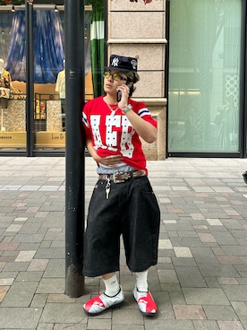 「AFB（エーエフビー）のアイテム」を使った、Ryotaさん（メンズ・170cm）の春コーディネート
