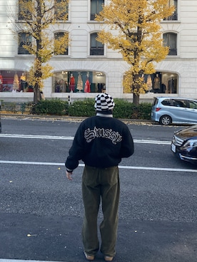 「STUSSY（ステューシー）のアイテム（スタジャン）」を使った、Ryotaさん（メンズ・170cm）の冬コーディネート