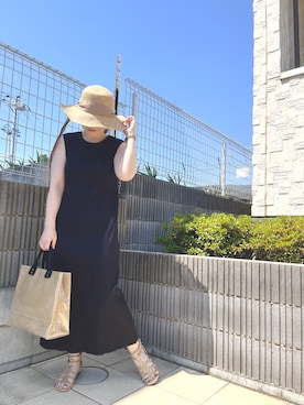 「NANO universe（ナノユニバース）のアイテム（ワンピース/ドレス）」を使った、ぷーさん（レディース・159cm）の夏コーディネート
