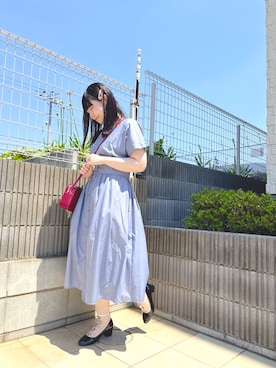 「NANO universe（ナノユニバース）のアイテム（ワンピース/ドレス）」を使った、ぷーさん（レディース・159cm）の夏コーディネート