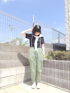 ぷーさんの「クルーネックT（半袖）」を使ったコーディネート
