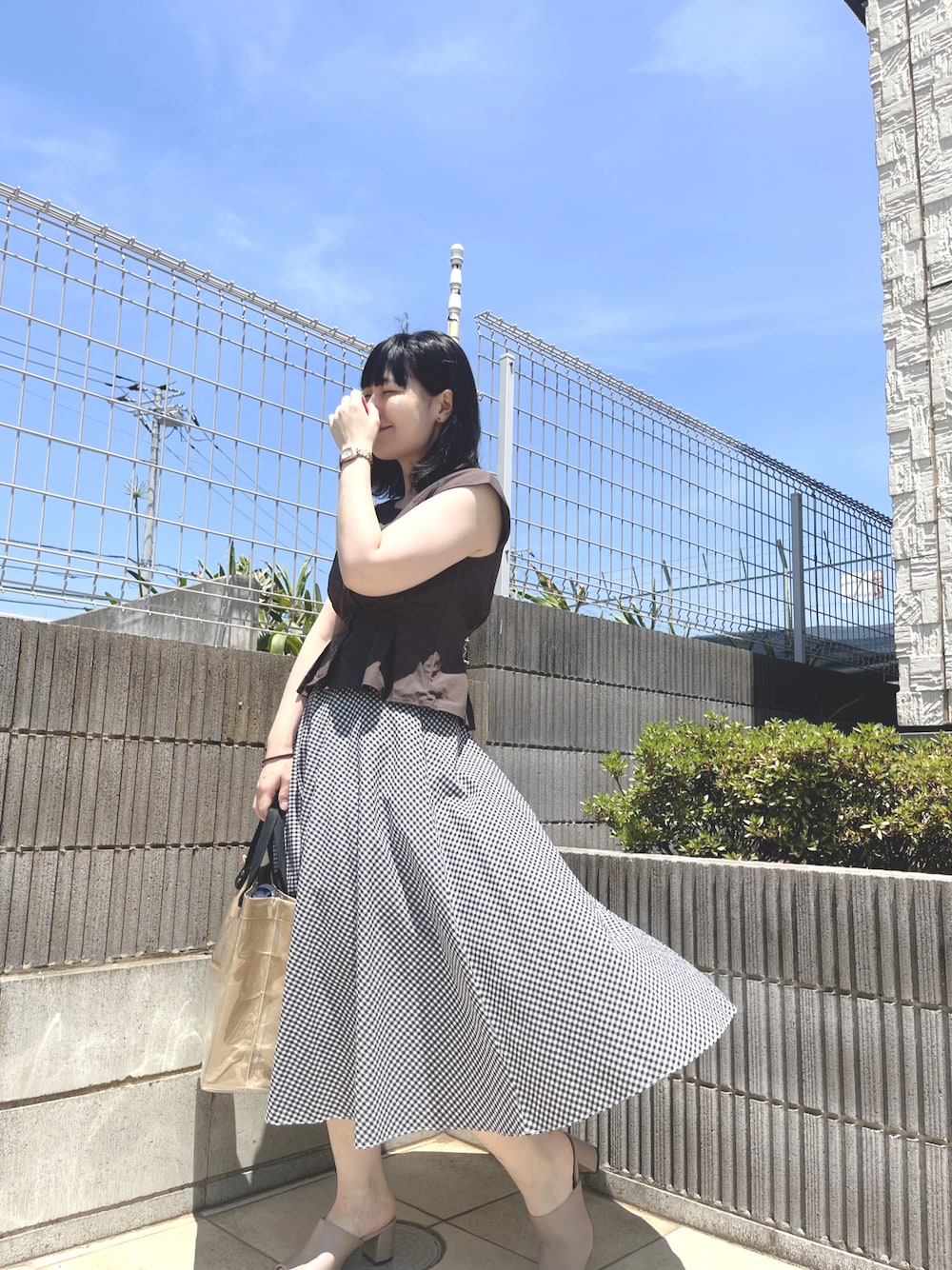 UNIQLO（ユニクロ）の「サーキュラースカート（ギンガムチェック