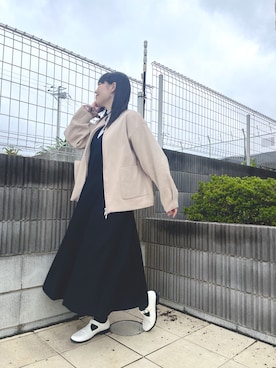 「アイテム（その他アウター、ベージュ系）」を使った、ぷーさん（レディース・159cm）の秋コーディネート