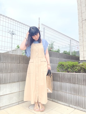 ジャンパースカートを使った ベージュ の人気ファッションコーディネート Wear