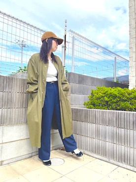 「アイテム（ミリタリージャケット）」を使った、ぷーさん（レディース・159cm）の冬コーディネート