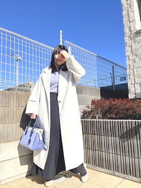 「natural couture（ナチュラルクチュール）のアイテム（その他アウター）」を使った、ぷーさん（レディース・159cm）の冬コーディネート