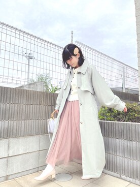 「natural couture（ナチュラルクチュール）のアイテム（その他アウター）」を使った、ぷーさん（レディース・159cm）の春コーディネート