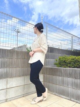 「ワッフル」｜「アイテム（パンプス）」を使った、ぷーさん（レディース・159cm）の秋コーディネート