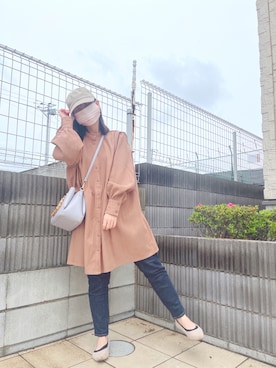 「ZOZO（ゾゾ）のスリムテーパードデニムパンツ［WOMEN］（デニムパンツ）」を使った、ぷーさん（レディース・159cm）の春コーディネート