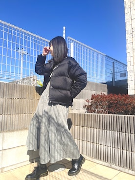 「KBF（ケイビーエフ）のアイテム（ブルゾン）」を使った、ぷーさん（レディース・159cm）の冬コーディネート