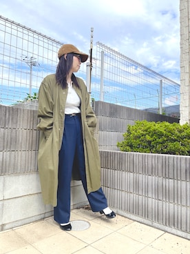 「アイテム（ミリタリージャケット）」を使った、ぷーさん（レディース・159cm）の秋コーディネート