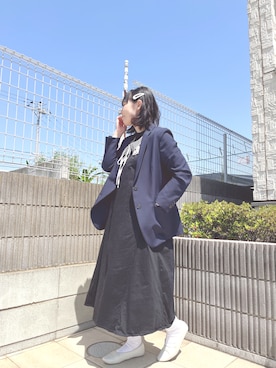 「studio CLIP（スタディオクリップ）のナチュラルアソート付け襟（付け襟）」を使った、ぷーさん（レディース・159cm）の春コーディネート