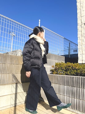 「KBF（ケイビーエフ）のアイテム（ブルゾン）」を使った、ぷーさん（レディース・159cm）の冬コーディネート