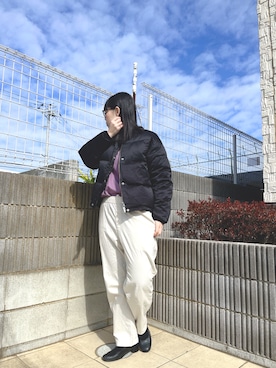 「KBF（ケイビーエフ）のアイテム（ブルゾン）」を使った、ぷーさん（レディース・159cm）の冬コーディネート
