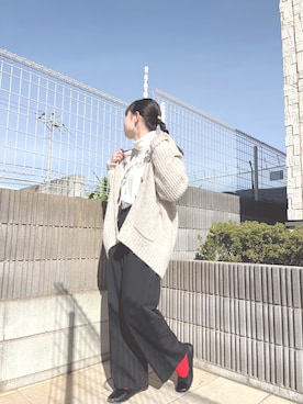 「studio CLIP（スタディオクリップ）のナチュラルアソート付け襟（付け襟）」を使った、ぷーさん（レディース・159cm）の秋コーディネート