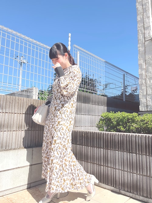 セール】フラワープリントマーメイドワンピース（ワンピース