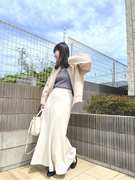 「natural couture（ナチュラルクチュール）のアイテム（その他アウター）」を使った、ぷーさん（レディース・159cm）の春コーディネート