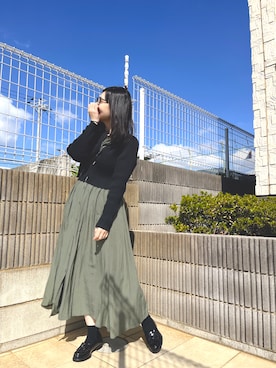 「重ね着ベストシーズン」｜「アイテム（シャツワンピース）」を使った、ぷーさん（レディース・159cm）の秋コーディネート