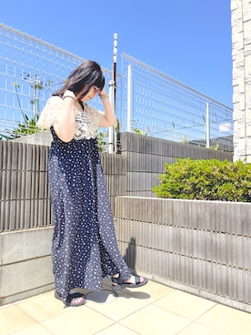 「アイテム（オールインワン・サロペット）」を使った、ぷーさん（レディース・159cm）の夏コーディネート