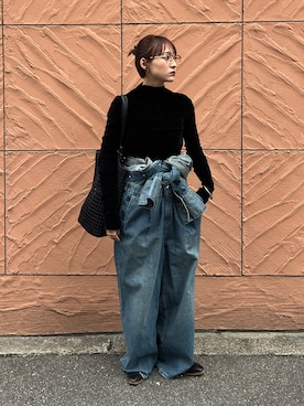 「アイテム（オールインワン・サロペット）」を使った、moneさん（レディース・152cm）の秋コーディネート