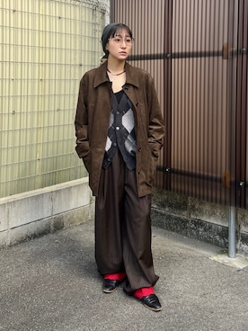 「アイテム（財布/小物、グレー系）」を使った、moneさん（レディース・152cm）の冬コーディネート