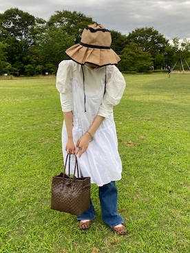 「H&M（エイチ・アンド・エム）のアイテム（ワンピース）」を使った、moneさん（レディース・152cm）の夏コーディネート
