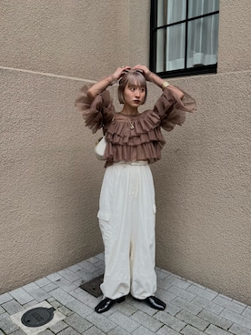 「SANSeLF（サンセルフ）のアイテム」を使った、moneさん（レディース・152cm）の夏コーディネート