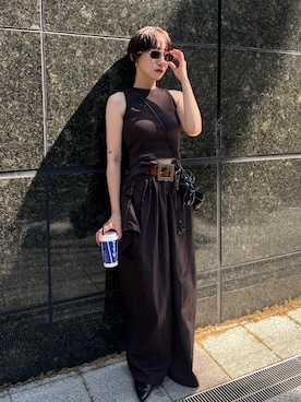 「アイテム（つなぎ/オールインワン）」を使った、moneさん（レディース・152cm・20代）の夏コーディネート