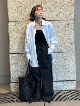 「アイテム（バンダナ/スカーフ）」を使った、moneさん（レディース・152cm）の秋コーディネート