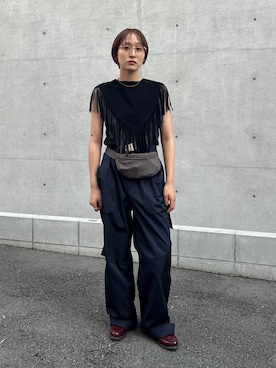 「アイテム（ボディバッグ/ウエストポーチ）」を使った、moneさん（レディース・152cm・20代）の夏コーディネート