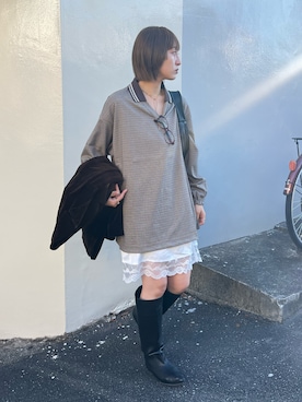 「SANSeLF（サンセルフ）のアイテム」を使った、moneさん（レディース・152cm）の秋コーディネート