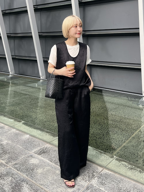 ＜6(ROKU)＞コットンカシミヤ ベーシック Tシャツ 26SS ブラック 6 tシャツ 半袖 「6(ROKU)」コットンカシミヤ ベーシック Tシャツ 26SS